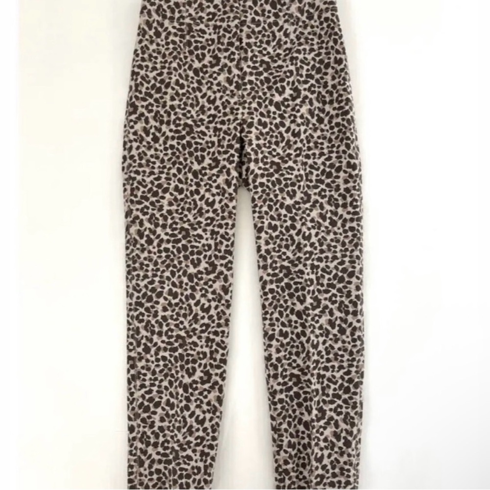 Ann Taylor Leopard Print Pants - Brown and Cream